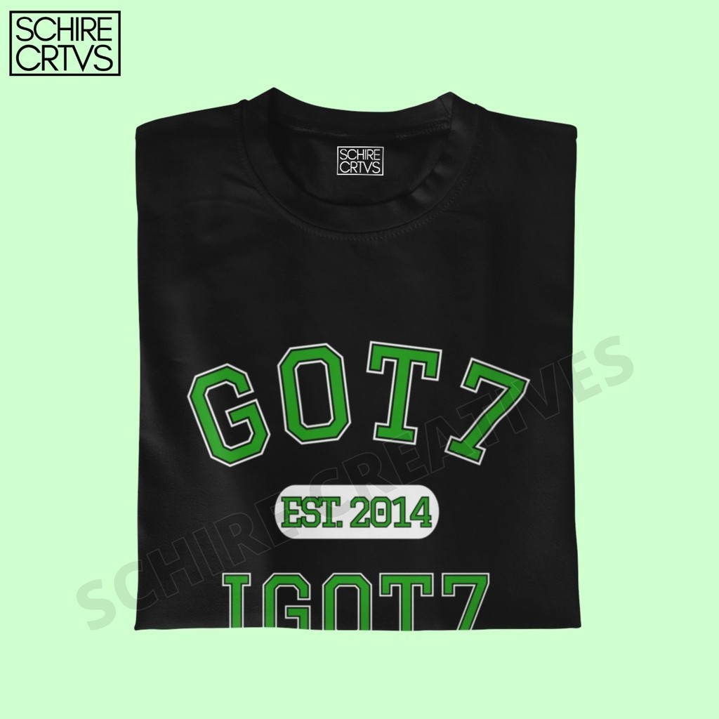 ใหม่ GOT7 IGOT7 University Style Shirt, Kpop Fandom Uni y2k สินค้ามาใหม่ เซ็กซี่ สีดำ ใส่สบายๆ S-5XL
