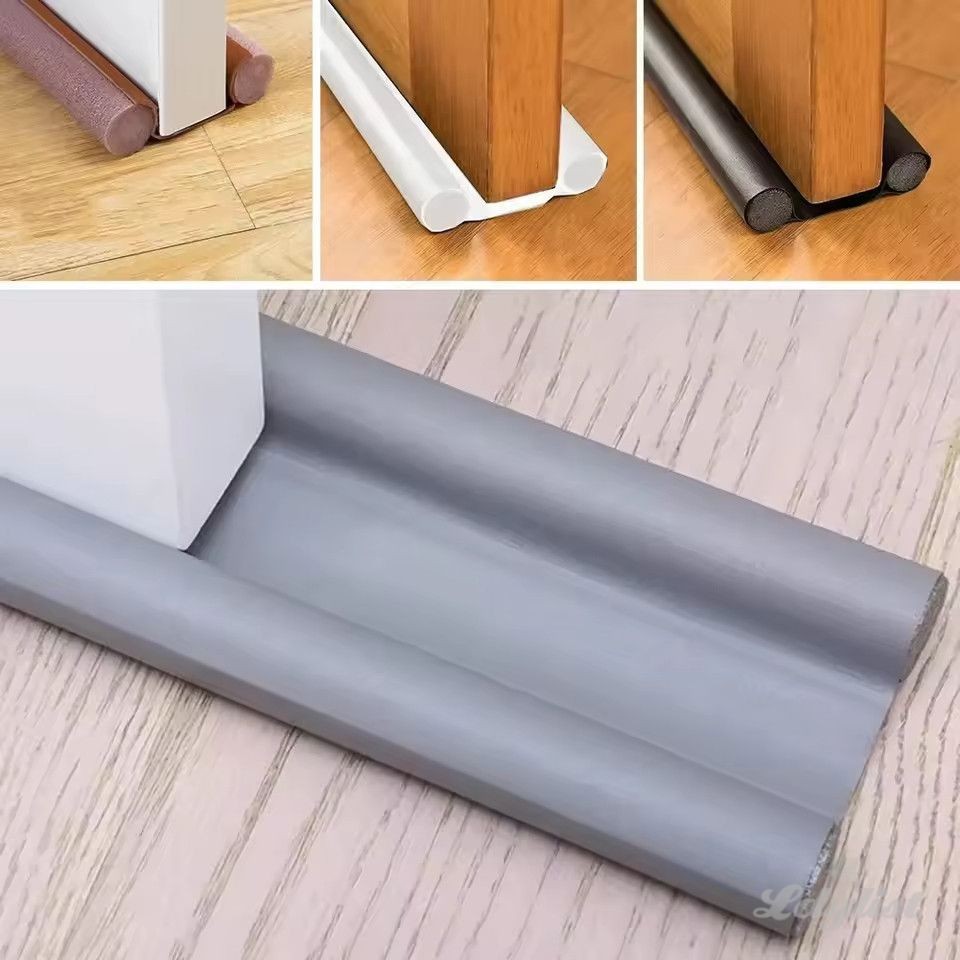 ღ 95cm Waterproof Seal Strip Draught Excluder Stopper Door Bottom Guard Double Silicone Rubber Seal Dustproof Soundproof Strips