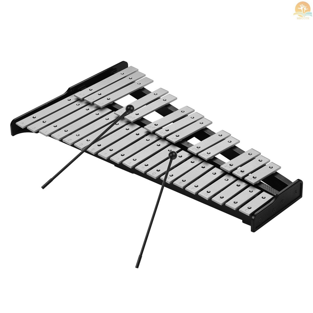 Fast Ship 32-Note Xylophone การศึกษา Glockenspiel ฐานไม้แท่งอลูมิเนียมแข็งพร้อมตะลุมพุกเครื่องดนตรีพร้อมกระเป๋าถือสําหรับเด็กผู้ใหญ่