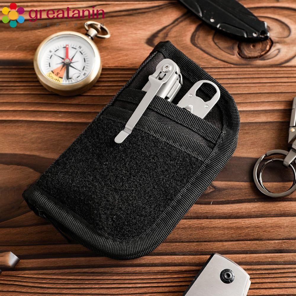 GREATIN EDC Tool Storage Bag, Mini Multipurpose Credit Card Wallet Organizer, Portable Nylon EDC Pou