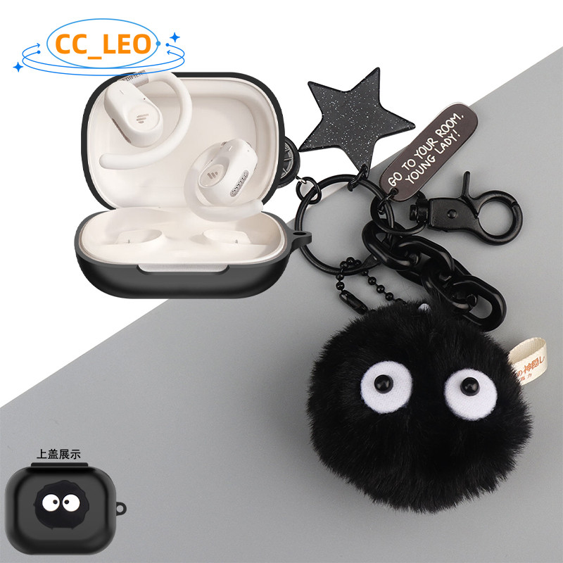 For EDIFIER Comfo Flex Case Cartoon Doraemon Pikachu Keychain Pendant EDIFIER A6 Silicone Soft Case 