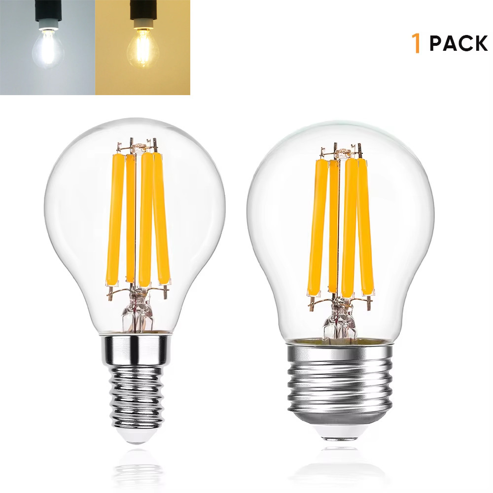 G45 Vintage Retro E27 E14 220V 4W 6W LED Filament COB Light Globe หลอดไฟเปลี่ยนไส้ 40W โคมไฟฐานสกรูหลอดไฟ Edison