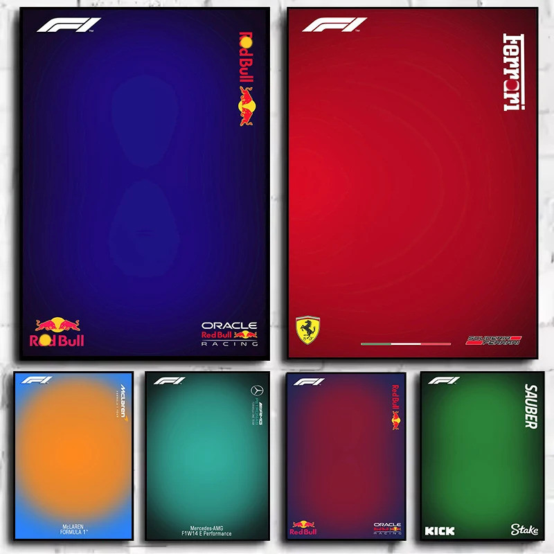 โมเดิร์น Minimalist สูตร 1 F1 Technic ใช้งานร่วมกับความงาม Gradation โปสเตอร์ผ้าใบภาพวาด Wall Art ภาพตกแต่งบ้าน