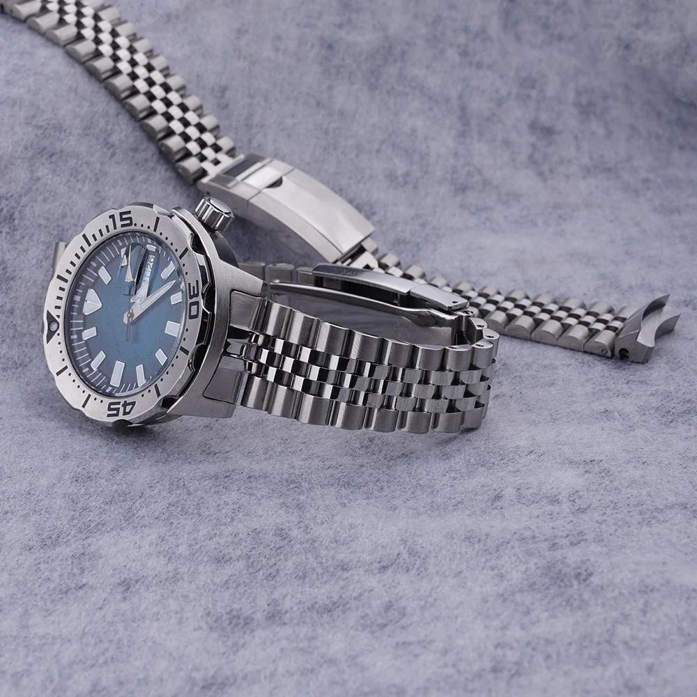 สําหรับ Seiko Monster Penguin SBDY115 SRPE09 27 SRPF35 SRPD25 27 SRPG57 Solid CurvedEnd สแตนเลส Jubi