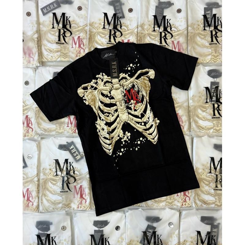 พร้อมส่ง เสื้อยืดไม่สุดหรอกครับ V.6 ลายโครงกระดูกสุดแนว ผ้าคอตตอนแท้ สีดำ ไซซ์ S-5XL สำหรับสายแฟชั่น