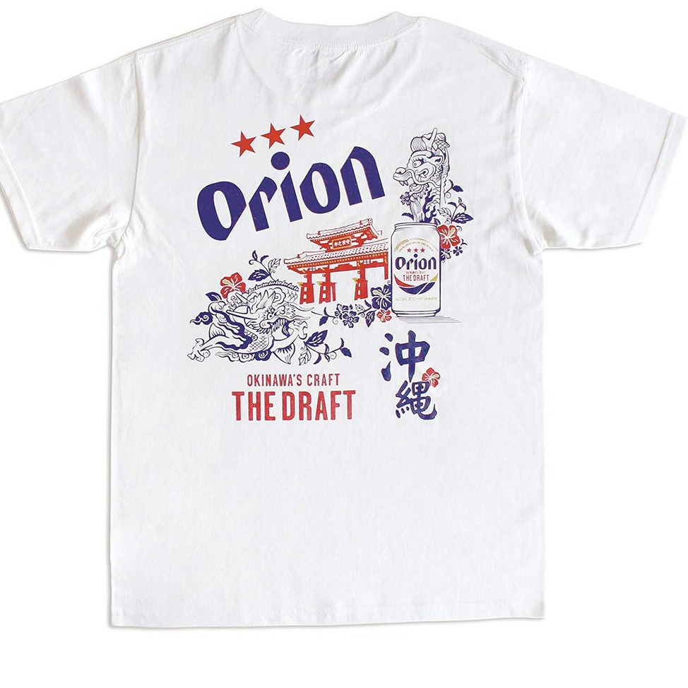 พร้อมสต็อก 100% Orion Beer 男女同款冲绳上衣t เสื้อ