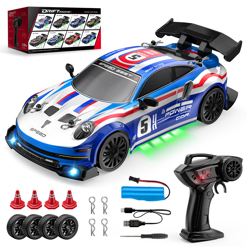 2025 1:24 RC Drift Car 4WD Proportional คันเร่ง BMW รุ่น GTR Porsche รีโมทคอนโทรลรถของเล่น 1/24 รถแข่งของเล่นเด็ก