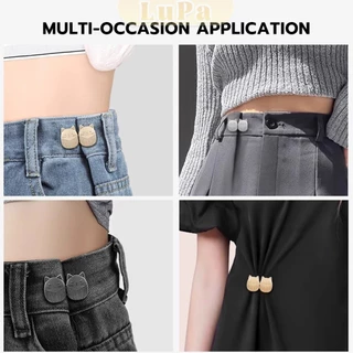 LuPa ตะขอปรับเอวกางเกง ปรับระดับเอวช่วยให้กางเกงกระชับ ลายแมว แบบหมุด Fashion Pins
