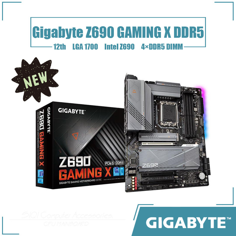 [ใหม่] Gigabyte Z690 GAMING X DDR5 เมนบอร์ด Intel Z690 4DDR5 DIMM LGA 1700 เมนบอร์ดเดสก์ท็อป