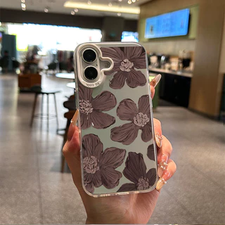 สำหรับ OPPO A18 A38 A15 A15s A60 A35 A17 A17K A79 5Gดอกไม้สีน้ำตาลขนาดเล็ก OPPOA57(4G) A77 A77S(4G)