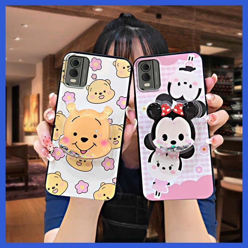 ป้องกันเลนส์โทรศัพท์ Glitter เคสโทรศัพท์สําหรับ Nokia C32 ป้องกัน Quicksand Anti-knock ทนทานแฟชั่นออกแบบน่ารัก Dirt-proof Soft Case ขาตั้งหมุนได้ TPU Kickstand ความเรียบง่าย ราคา ถูกที่สุด ดีลบีเคเค แกลเลอรีภาพที่ 4