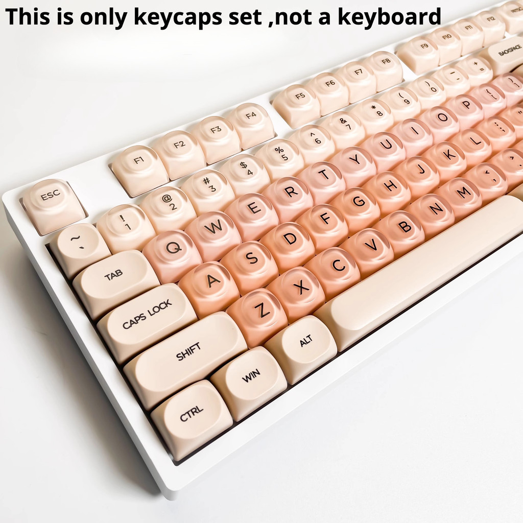 Thai Language  PBT Keycap HOA Liquid Foundation สีชมพู Semi-permeable Matte Surface คีย์บอร์ดแม่เหล็กสวิทช์ aula f75 akko mad60 Mculies k99