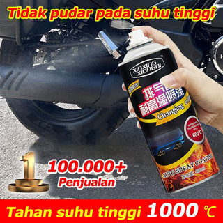 cat semprot suhu tinggi Tahan suhu tinggi 1000 Celsius Hi Temp Black ANTI PANAS Hitam Doff Cat Tidak pudar pada suhu tinggi utk Knalpot Mesin Kompor dll Cat Mobil Motor Tahan Bensin Cat motor diton premium hi temp black Cat Semprot Hi-Temp Black