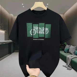 เสื้อยืดผู้ชายเท่ๆ คอกลมแขนสั้น สกรีนลายรถวินเทจ เสื้อยืดสตรีทแฟชั่นเมกาชายสุดฮิต โอเวอร์ไซส์วินเทจ เสื้อยืดไซส์ใหญ่