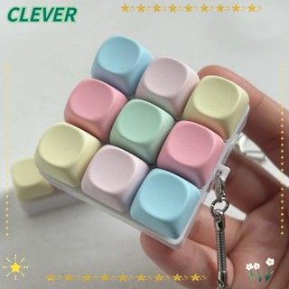 CLEVER คีย์บอร์ดนิ้ว, พวงกุญแจ Fidget ปุ่มกด 4/9 คีย์, ปุ่มค…