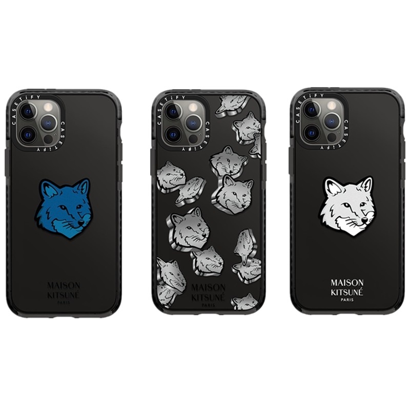 Caseti Maison Kitsuné Wolf Soft Case สําหรับ iPhone 16 15 14 Plus 11 12 13 Pro Max กันกระแทก TPU ซิลิโคนปลอก