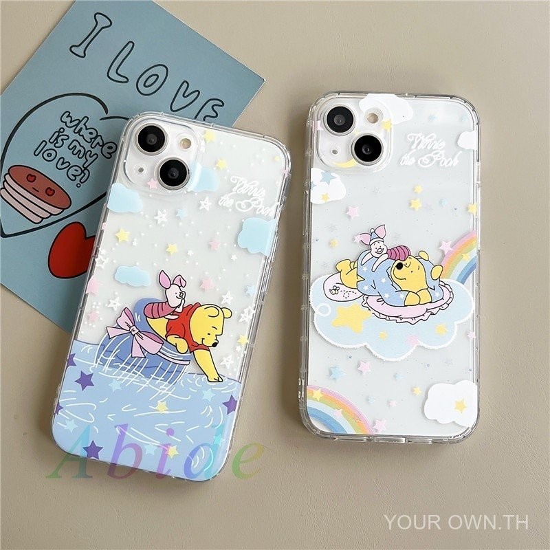 น่ารัก Winnie The Pooh สำหรับ iPhone 12pro 14plus X 15PROMAX se2020 16PROMAX 13pro XS 14PROMAX 12PROMAX 14pro XR 16pro 15PLUS เคสโทรศัพท์