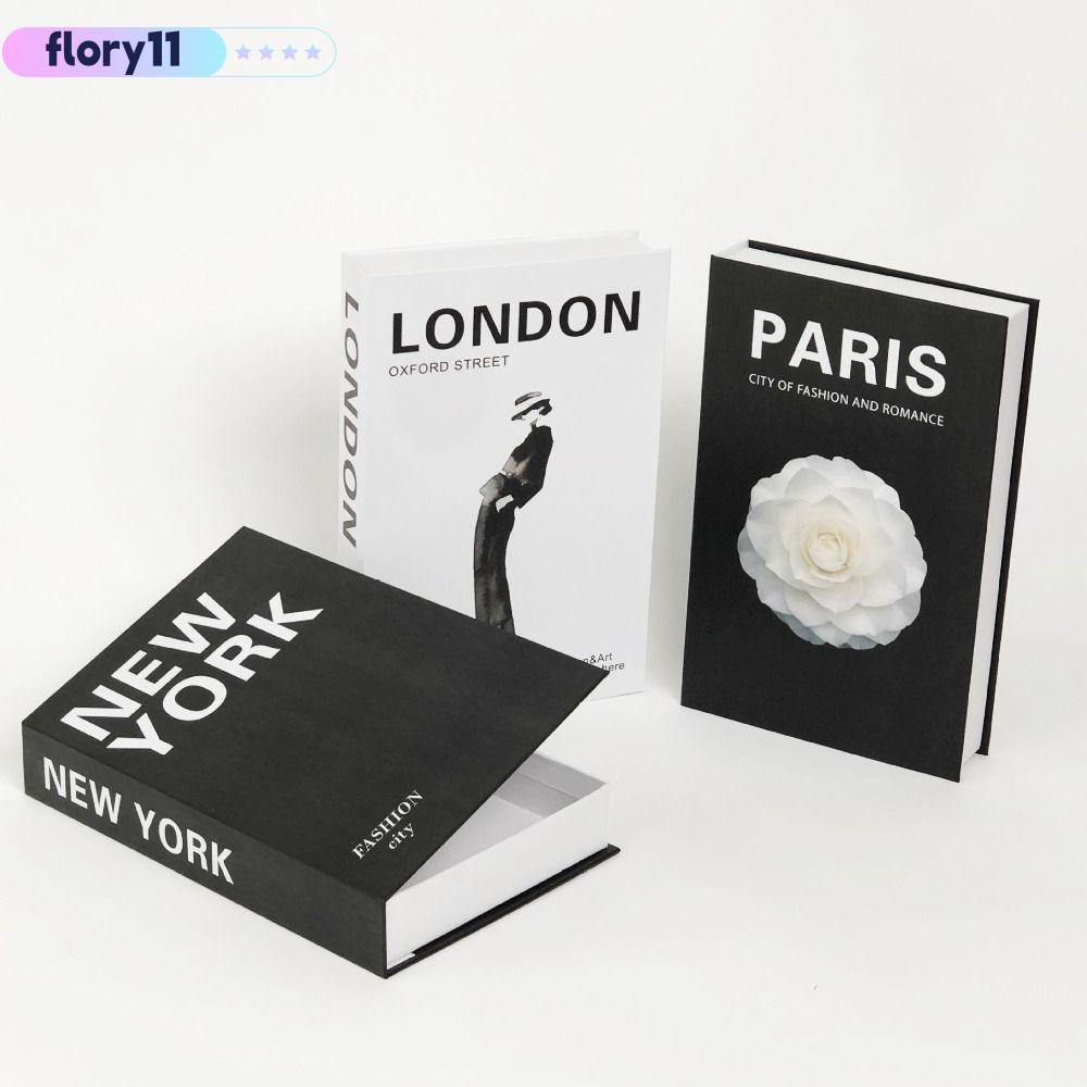 Flory11 กล่องเก็บหนังสือปลอม, หนังสือตกแต่งแฟชั่นหรูหรา, หนังสือโต๊ะกาแฟปารีสยอร์ค การออกแบบภายในหนังสือแสดงผลความเรียบง่าย