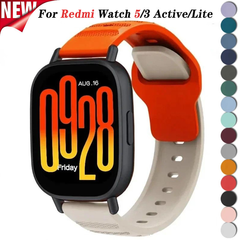 สายซิลิโคนสําหรับ Redmi Watch 5 Active 5 Lite SmartWatch