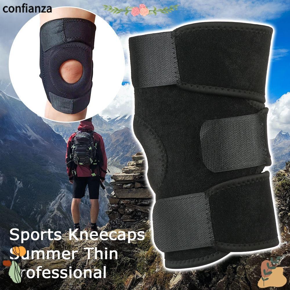Confianza เข่าสนับสนุนรั้ง, Breathable Neoprene ฤดูใบไม้ผลิกีฬา Patella ผ้าพันคอ, กีฬาความปลอดภัยสบายเหมาะกับ 154.62LB สีดําการบาดเจ็บป้องกันผู้ชายผู้หญิง
