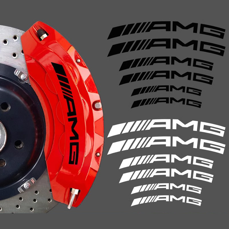 สําหรับ AMG Calipers สติกเกอร์รถสติกเกอร์ทนอุณหภูมิสูงสติกเกอร์เบรคสําหรับ mercedes benz อุปกรณ์เสริม