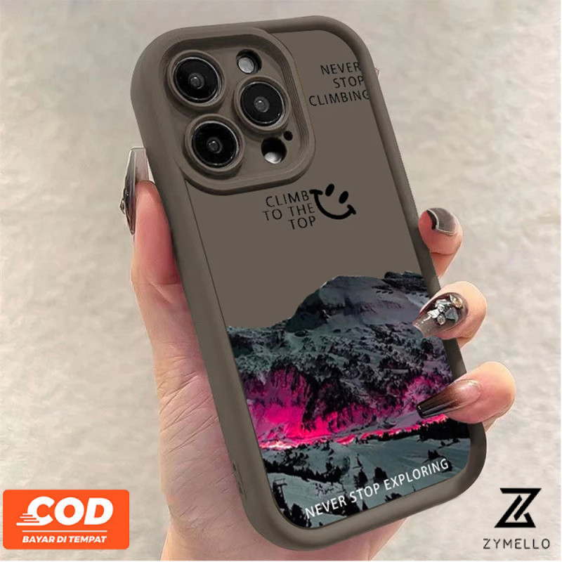 เคสโทรศัพท์ OPPO A3X A3 Pro A80 A60 A79 A58 A18 A17 A57 2022 4G A78 A5S A12 LAVA Snow Mountain รูปแบบกันกระแทกเคสโทรศัพท์ TPU