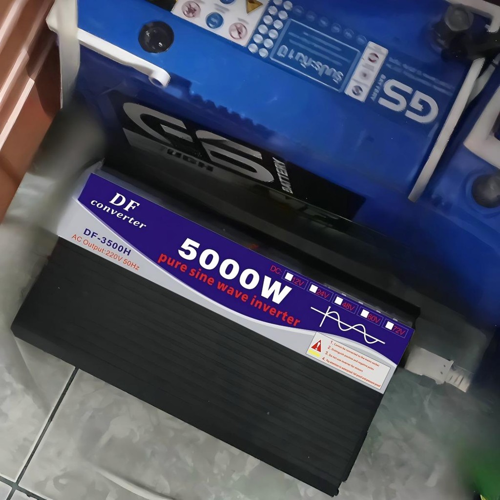 DF5000W อินเวอร์เตอร์ เครื่องแปลงไฟ 4USB หม้อแปลงไฟ 12v to 220v อินเวอร์เตอร์ไฮบริด เครื่องแปลงไฟ อิ