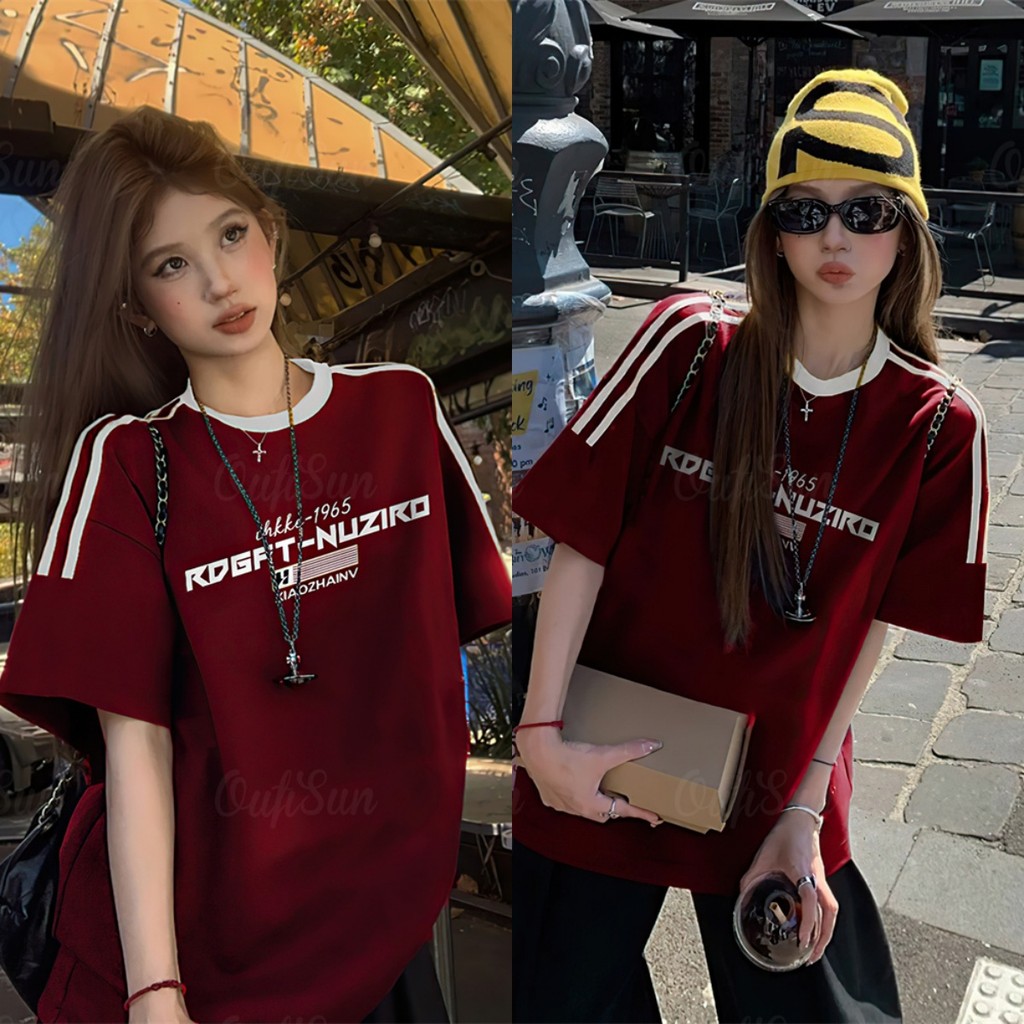 เสื้อยืดผู้หญิง แฟชั่น ที่รัก เสื้อยืดผู้หญิง ดวงอาทิตย์ เสื้อผู้หญิงขนาดบวกเสื้อยืดผู้หญิงเสื้อหลวมกลางแจ้งกีฬาสบายๆเสื้อยืด ย2เค ถนน ที-