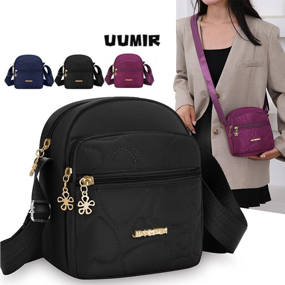 Uumir Messengers Bag, กระเป๋าสี่เหลี่ยมเล็กไนลอนหลายช่อง, กระเป๋าโทรศัพท์มือถือสะพายข้างมัลติฟังก์ชั่น