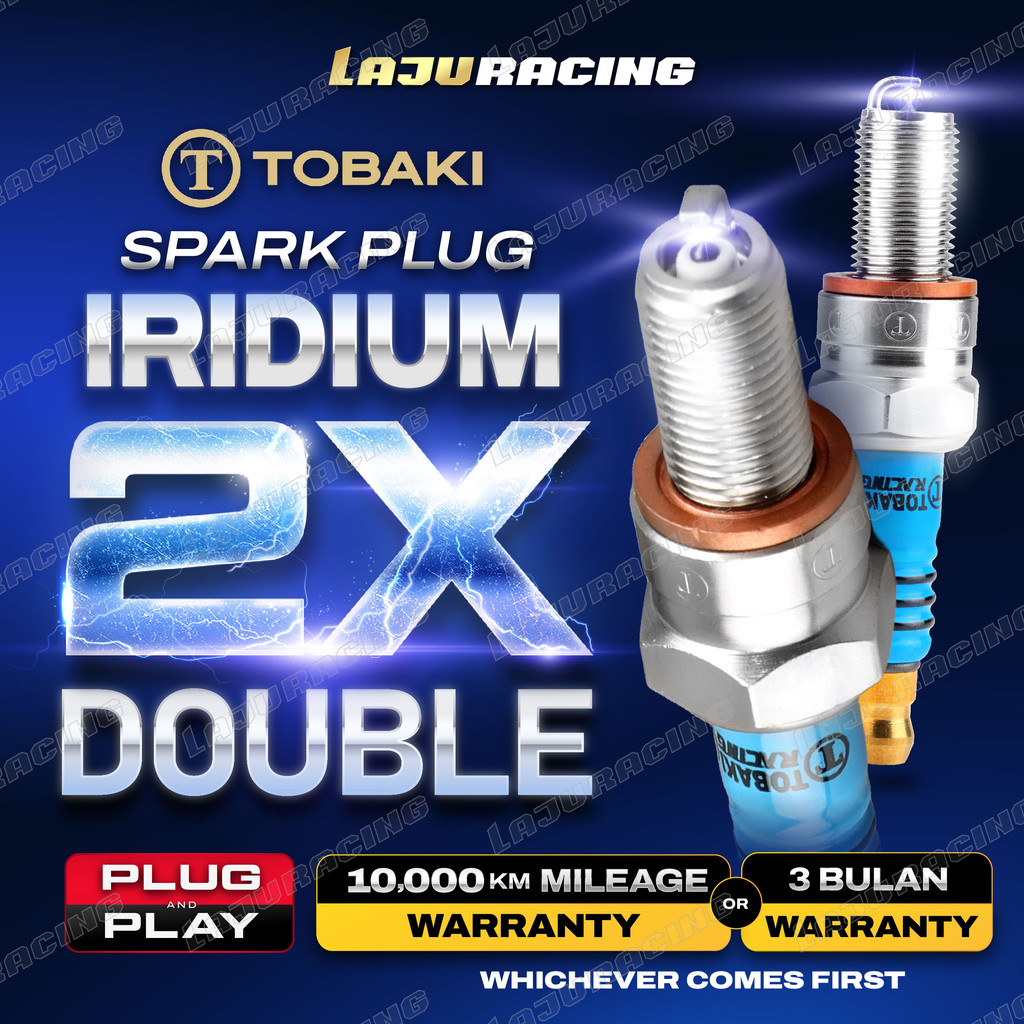 Tobaki หัวเทียน DOUBLE Iridium LC135 Y15 Y16 RS150 RSX VARIO VF3i WAVE 125 DASH 110 FUTURE Fi RFS NM