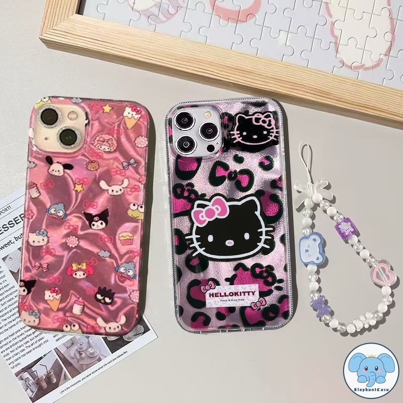 น่ารัก HelloKitty เคส Samsung A05s A05 A50 A03 A15 A53 A32 A21s A12 A20 A13 A04s A11 A23 A33 A34 A14 A25 A51 สร้อยข้อมือ