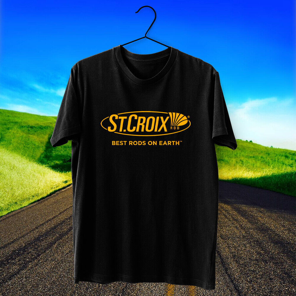 เสื้อยืดผ้าฝ้ายโลโก้ St Croix Rod Fishing
