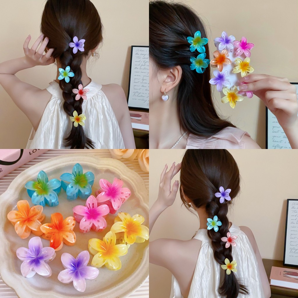 🌸Kayla🌸กิ๊บติดผม ลายดอกไม้ สีต่างๆ สีแคนดี้  สําหรับเด็กผู้หญิง พร้อม สไตล์เกาหลี ฮาวาย น่ารัก พร้อมส่งจากไทย#TM-3