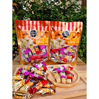 NUTS CRISP ขนมถั่วตุ๊บตั๊บไฮโซ ถั่วชั้นดีอัดแท่งแสนอร่อย มีส่วนผสมของถั่ว 3 ชนิด 120-250กรัม