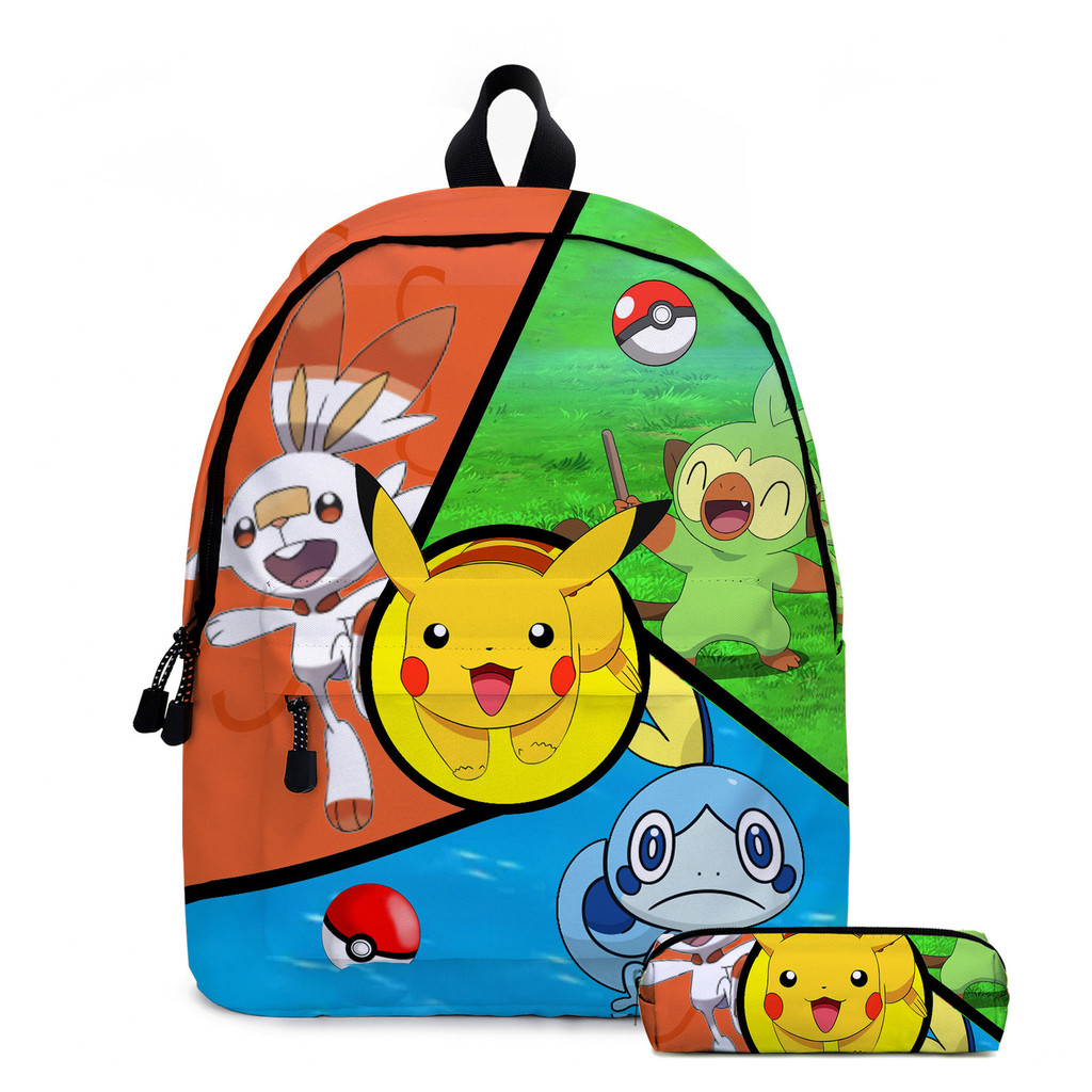 Pokemon Elementary School Students กระเป๋านักเรียน Pokémon Pikachu Backpack+กล่องดินสอ+กระเป๋าใส่ข้าวกลางวัน ราคา ถูกที่สุด ดีลบีเคเค แกลเลอรีภาพที่ 7
