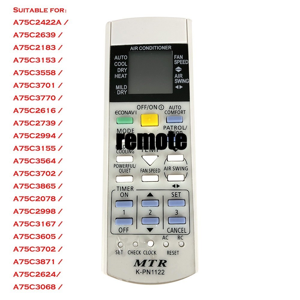 เปลี่ยนใหม่ K-PN1122 Universal สําหรับ AC Air Conditioner รีโมทคอนโทรล Air REMOTE A75C3770 A75C4185 