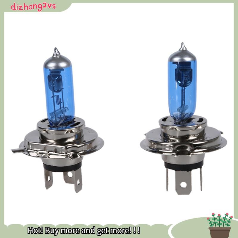 [dizhong2vs]2 H4 SUPER WHITE หลอดไฟไฟหน้ารถยนต์หลอดไฟ 12V 100W