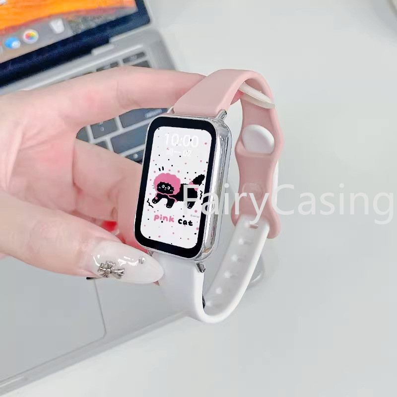 สายรัดซิลิโคนอ่อนนุ่มสําหรับ Xiaomi Mi Band 9 8 Pro Strap สายรัดข้อมือสร้อยข้อมือสําหรับ Redmi Watch 4 Band อุปกรณ์เสริม