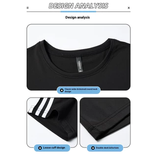 L-8xl ผ้าไหมน้ําแข็งกีฬา Simple plus size tshirt สําหรับชายธรรมดารอบคอเกาหลีแขนสั้นเสื้อยืดสําหรับชาย tops เสื้อผ้า Unisex #YB-2698-โฆษณา