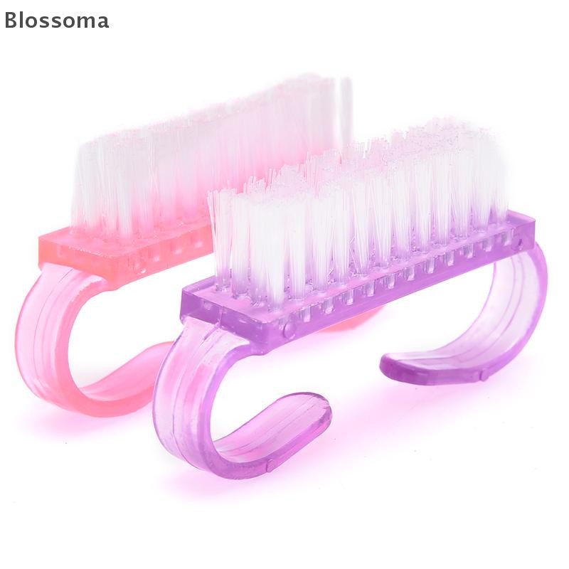 Blossoma 1 ชิ้นพลาสติกเล็บแต่งเล็บขนาดเล็กเล็บเท้าแปรงนิ้วเล็บดูแลฝุ่นสะอาดใหม่