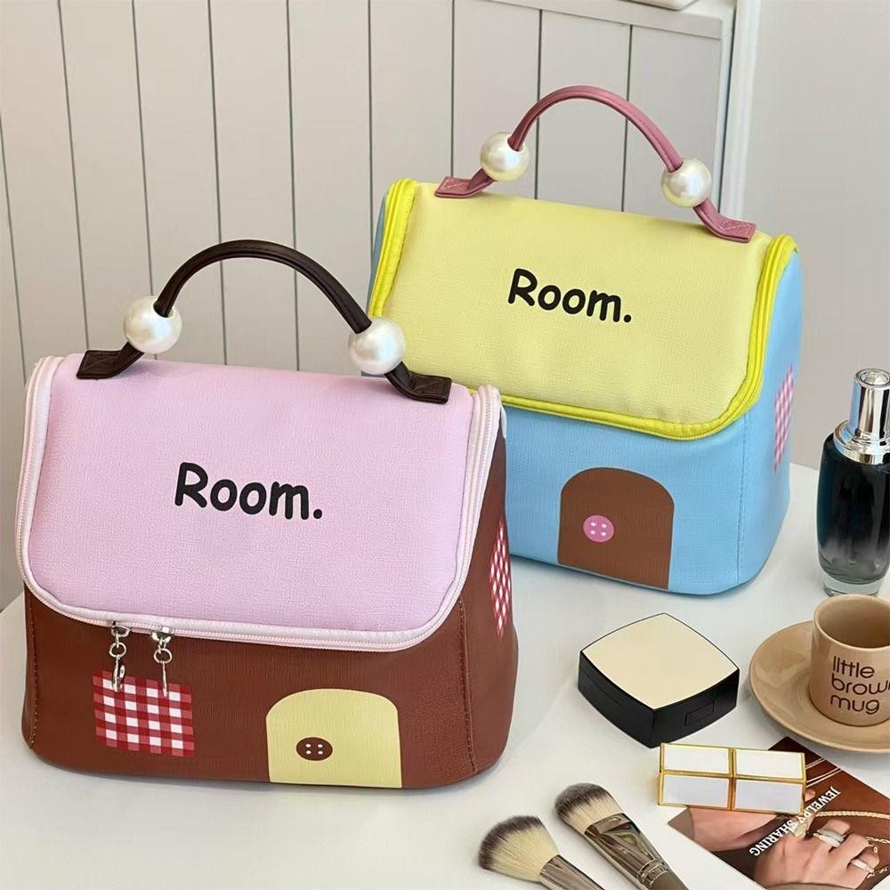 SUNRISE Wash Bag, กระเป๋าแต่งหน้าความจุขนาดใหญ่หลากสี, กระเป๋าเครื่องสําอางบ้านหลังเล็กแบบพกพาผู้หญิง - รูปที่ 7