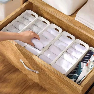 กล่องเก็บของสีขาวแบบตั้งโต๊ะ 1/3/5 ชิ้นพร้อมที่จับ - กล่องจัดระเบียบของกระจุกกระจิกแบบพกพา - กล่องเรียงลําดับลิ้นชักพลาสติก