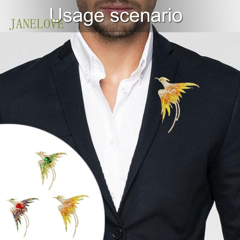 Jlove ประณีตเคลือบ Phoenixes เข็มกลัดสไตล์ Multicolor Phoenixes เข็มกลัด Unisex เคลือบนก Lapel Pin ส