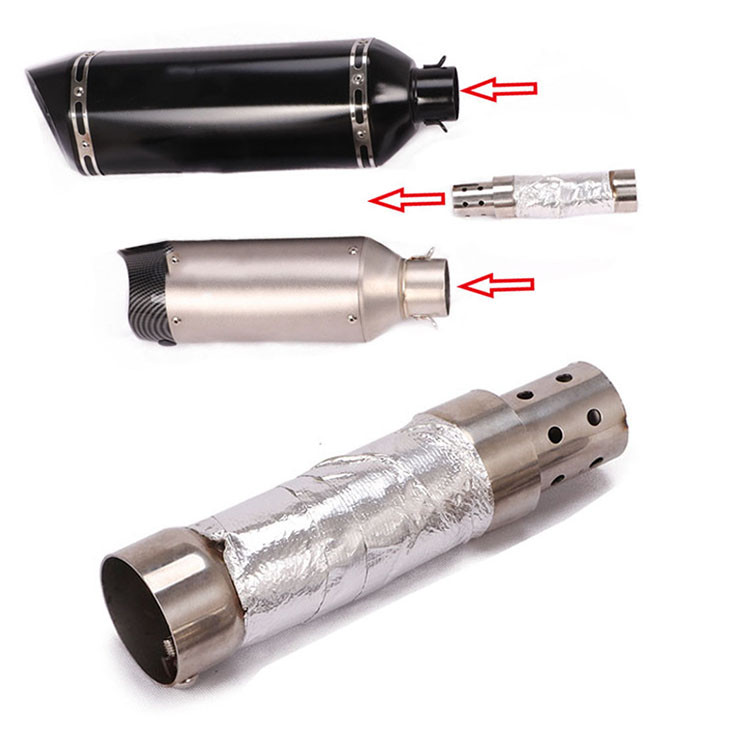 Universal 48MM ท่อไอเสียรถจักรยานยนต์ท่อไอเสียใส่ DB Killer Tailpipe Silencer ลดเสียงรบกวน