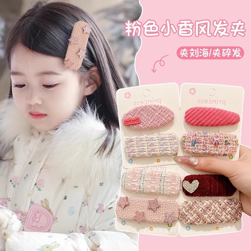 แฟชั่นเกาหลีกิ๊บติดผมสีชมพูน่ารักเครื่องประดับผม