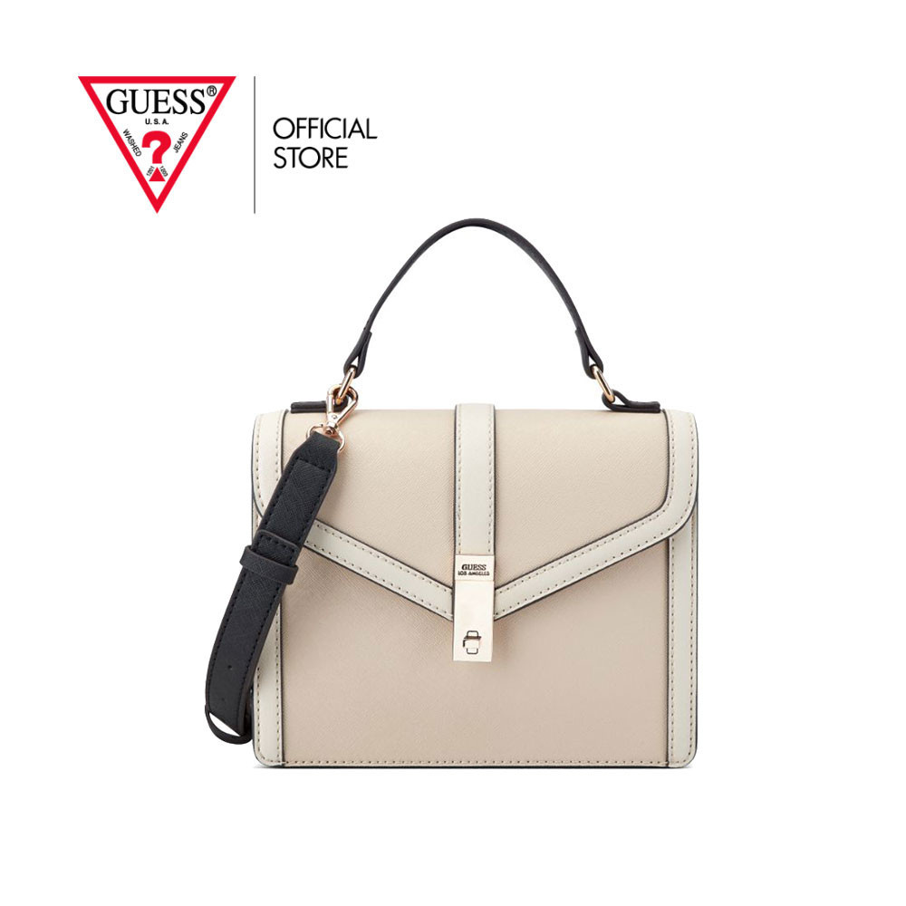 GUESS กระเป๋า รุ่น SG940021 DELVIN CROSSBODY FLAP BEIGE สีเบจ