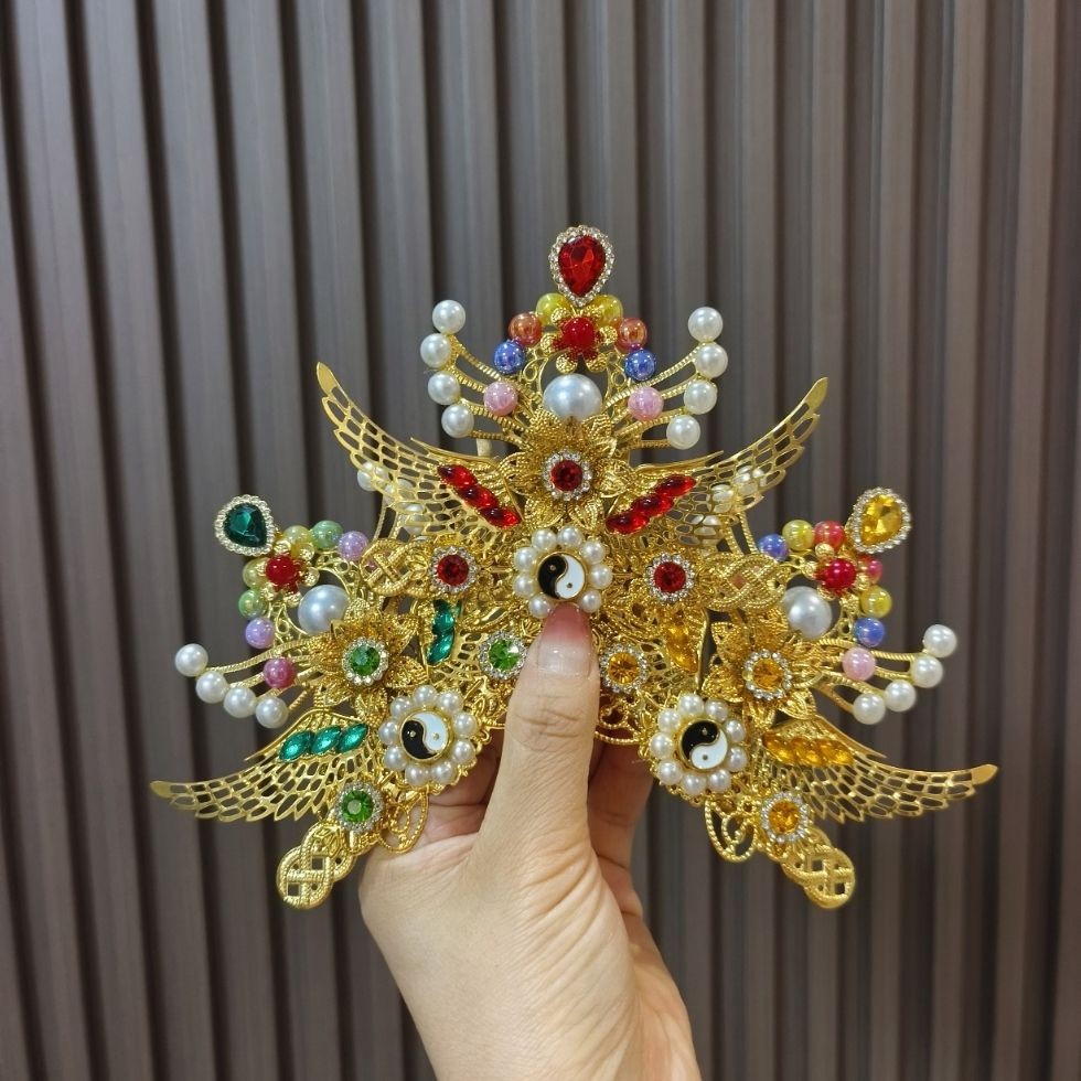 现货 Design Sanqing Tau Crown Taiye Guan Dao Taisuan Laojun Bagua Fengguan อุปกรณ์เสริมบ้าน 12-16 นิ้ว