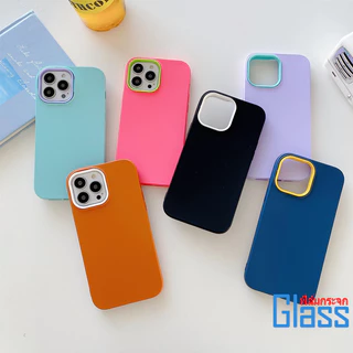 3 in 1 เคสไอโฟน for iPhone 13 11 15 14 12 16 Pro Max เคสไอโฟน 15 Plus XR XS Max 7 8 Plus SE X เคสป้องกันการตกแบบนิ่ม