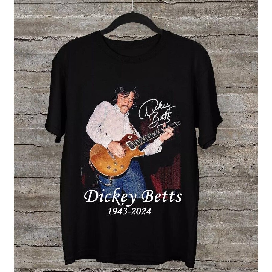 เสื้อ Rest In Peace Dickey Betts, Dickie Betts 1943-2024 สีดํา All Size Shirt