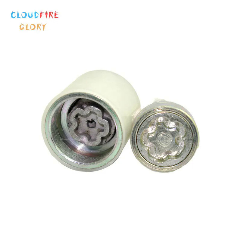 CloudFireGlory 4F0698139C 805 x2 Wheel Lock Anti Theft Screw Lug Bolt & Key Tool Code Stamp "E" For 